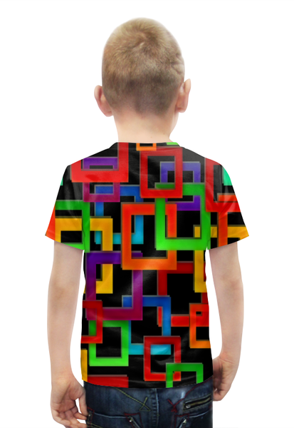 Заказать детскую футболку в Москве. Футболка с полной запечаткой для мальчиков Цветные квадраты от THE_NISE  - готовые дизайны и нанесение принтов.