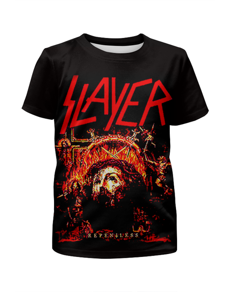 Заказать детскую футболку в Москве. Футболка с полной запечаткой для мальчиков Slayer Repentless 2015 от Илья - готовые дизайны и нанесение принтов.