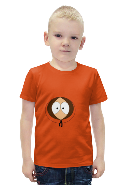 Заказать детскую футболку в Москве. Футболка с полной запечаткой для мальчиков Кенни Маккормик от YellowCloverShop - готовые дизайны и нанесение принтов.