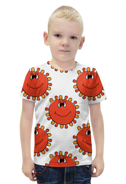 Заказать детскую футболку в Москве. Футболка с полной запечаткой для мальчиков Солнышки от irinavk - готовые дизайны и нанесение принтов.