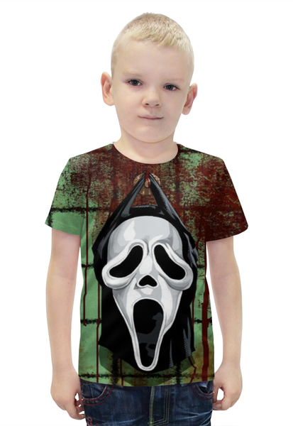 Заказать детскую футболку в Москве. Футболка с полной запечаткой для мальчиков Крик-Маска от scrat29@yandex.ru - готовые дизайны и нанесение принтов.
