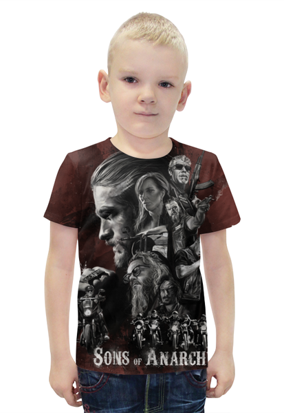 Заказать детскую футболку в Москве. Футболка с полной запечаткой для мальчиков Sons of Anarchy от kenny - готовые дизайны и нанесение принтов.