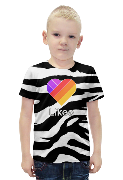 Заказать детскую футболку в Москве. Футболка с полной запечаткой для мальчиков Likee от skynatural - готовые дизайны и нанесение принтов.