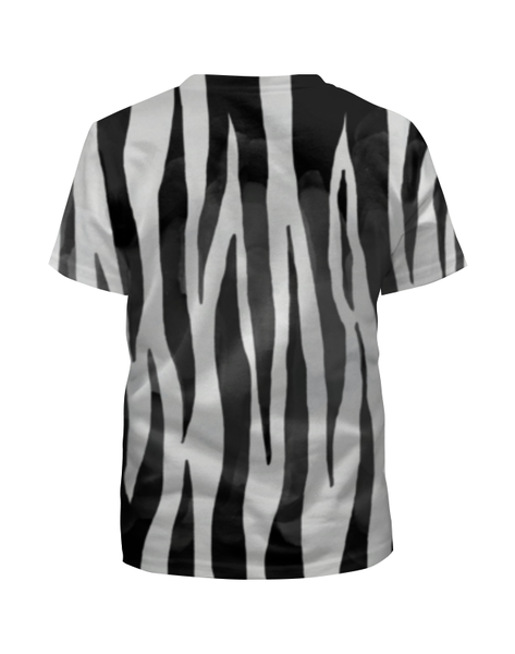 Заказать детскую футболку в Москве. Футболка с полной запечаткой для мальчиков Раскрас зебры от megashmot - готовые дизайны и нанесение принтов.