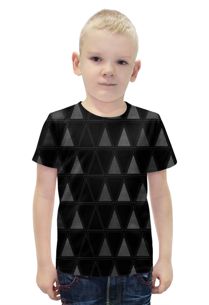 Заказать детскую футболку в Москве. Футболка с полной запечаткой для мальчиков треугольник от THE_NISE  - готовые дизайны и нанесение принтов.