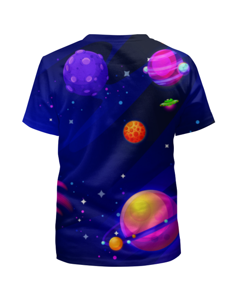 Заказать детскую футболку в Москве. Футболка с полной запечаткой для мальчиков Планеты от THE_NISE  - готовые дизайны и нанесение принтов.