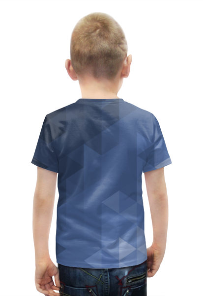 Заказать детскую футболку в Москве. Футболка с полной запечаткой для мальчиков Полигональный Лев от Andrew Zaycev - готовые дизайны и нанесение принтов.