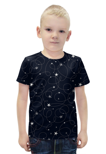 Заказать детскую футболку в Москве. Футболка с полной запечаткой для мальчиков созвездия от THE_NISE  - готовые дизайны и нанесение принтов.