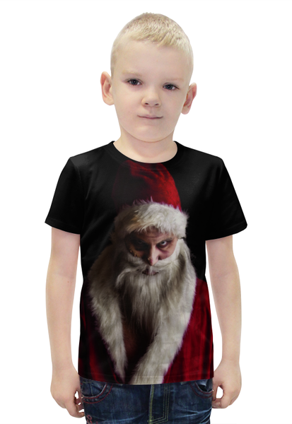 Заказать детскую футболку в Москве. Футболка с полной запечаткой для мальчиков Evil Santa от Илья Щеблецов - готовые дизайны и нанесение принтов.