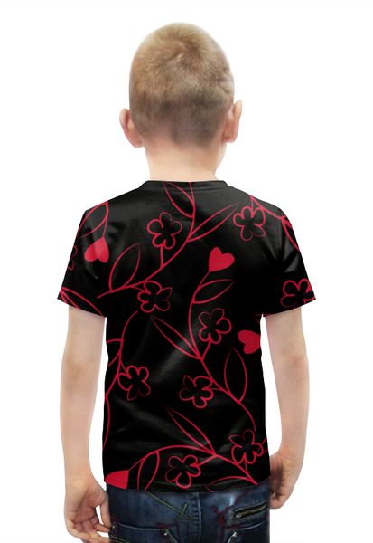 Заказать детскую футболку в Москве. Футболка с полной запечаткой для мальчиков сердечки от THE_NISE  - готовые дизайны и нанесение принтов.