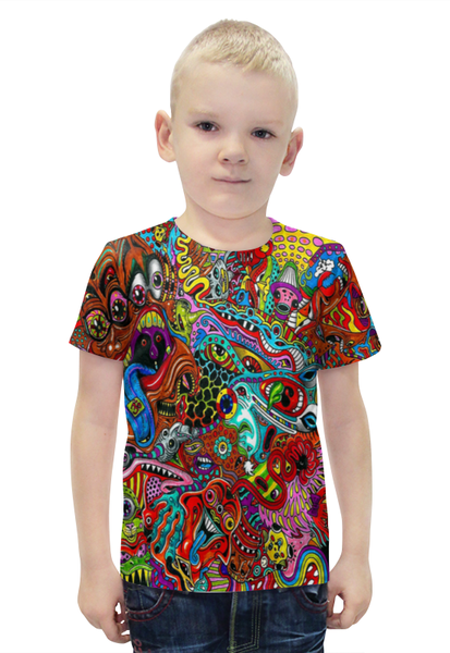 Заказать детскую футболку в Москве. Футболка с полной запечаткой для мальчиков Разноцветная  от Антон Пак - готовые дизайны и нанесение принтов.