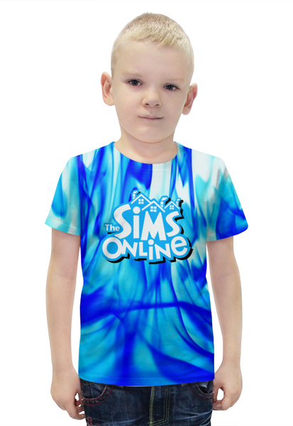 Заказать детскую футболку в Москве. Футболка с полной запечаткой для мальчиков Sims Online от THE_NISE  - готовые дизайны и нанесение принтов.