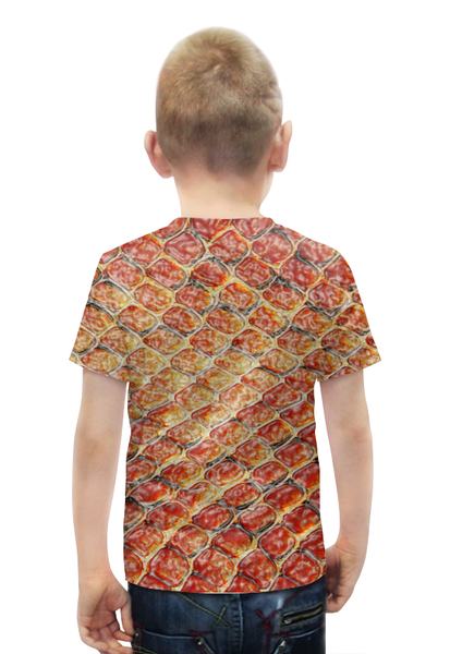 Заказать детскую футболку в Москве. Футболка с полной запечаткой для мальчиков Змеиная кожа от VM-c - готовые дизайны и нанесение принтов.