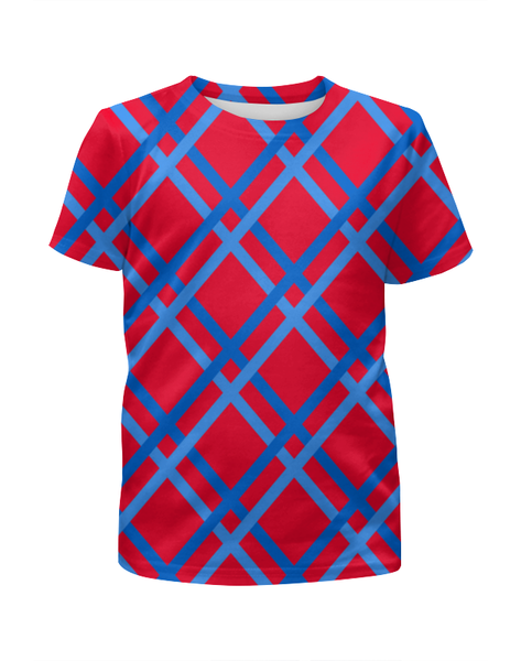 Заказать детскую футболку в Москве. Футболка с полной запечаткой для мальчиков Сине-голубые линии от THE_NISE  - готовые дизайны и нанесение принтов.