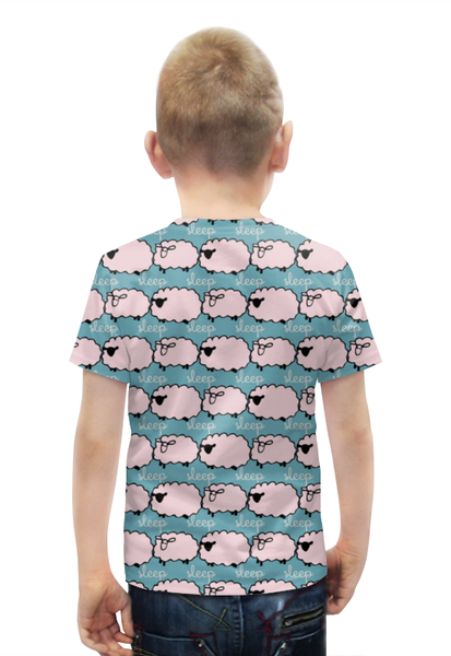Заказать детскую футболку в Москве. Футболка с полной запечаткой для мальчиков Спящие овечки от irinavk - готовые дизайны и нанесение принтов.