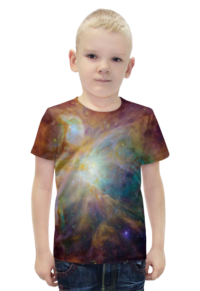 Заказать детскую футболку в Москве. Футболка с полной запечаткой для мальчиков Космические краски от THE_NISE  - готовые дизайны и нанесение принтов.