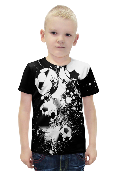Заказать детскую футболку в Москве. Футболка с полной запечаткой для мальчиков Мячики от THE_NISE  - готовые дизайны и нанесение принтов.