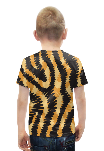 Заказать детскую футболку в Москве. Футболка с полной запечаткой для мальчиков Тигровый от nadegda - готовые дизайны и нанесение принтов.