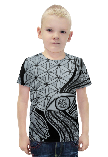 Заказать детскую футболку в Москве. Футболка с полной запечаткой для мальчиков Викинги. Мудрость Одина от shop-viking - готовые дизайны и нанесение принтов.