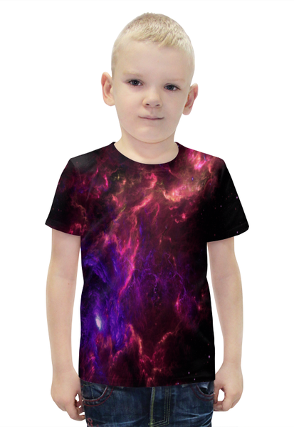Заказать детскую футболку в Москве. Футболка с полной запечаткой для мальчиков Космический от THE_NISE  - готовые дизайны и нанесение принтов.