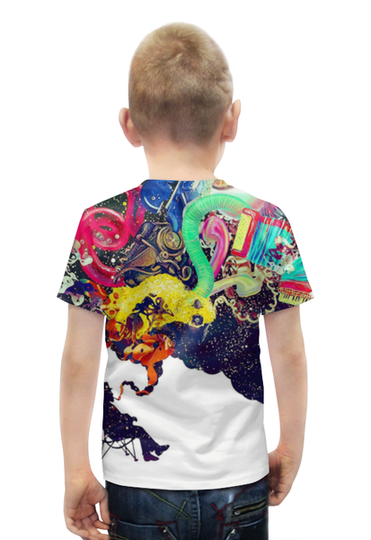 Заказать детскую футболку в Москве. Футболка с полной запечаткой для мальчиков Креатив от Media M  - готовые дизайны и нанесение принтов.