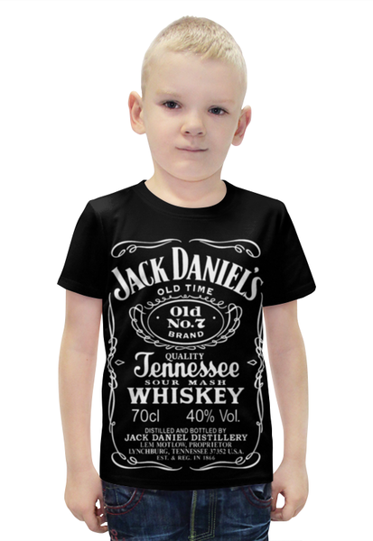 Заказать детскую футболку в Москве. Футболка с полной запечаткой для мальчиков Jack Daniels от Leichenwagen - готовые дизайны и нанесение принтов.
