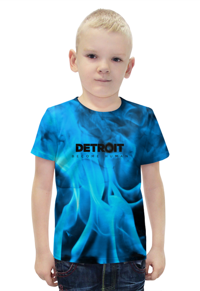 Заказать детскую футболку в Москве. Футболка с полной запечаткой для мальчиков Detroit Become Human от THE_NISE  - готовые дизайны и нанесение принтов.