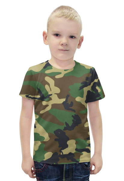 Заказать детскую футболку в Москве. Футболка с полной запечаткой для мальчиков В стиле милитари от ZakonVash - готовые дизайны и нанесение принтов.