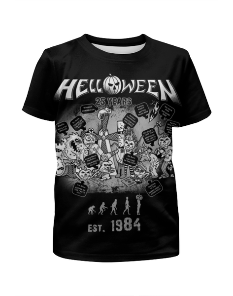 Заказать детскую футболку в Москве. Футболка с полной запечаткой для мальчиков Helloween ( rock band ) от Leichenwagen - готовые дизайны и нанесение принтов.