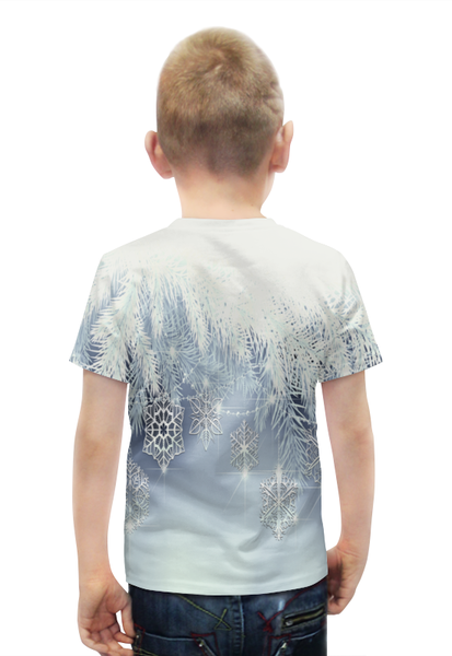 Заказать детскую футболку в Москве. Футболка с полной запечаткой для мальчиков Снежная елка от THE_NISE  - готовые дизайны и нанесение принтов.