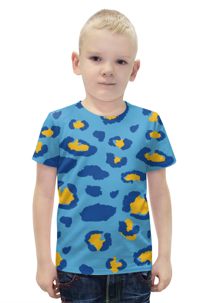 Заказать детскую футболку в Москве. Футболка с полной запечаткой для мальчиков Леопардовый от Yaroslava - готовые дизайны и нанесение принтов.