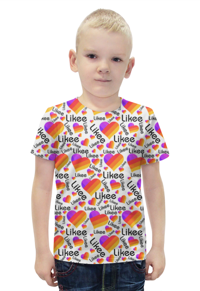 Заказать детскую футболку в Москве. Футболка с полной запечаткой для мальчиков Likee  от DESIGNER   - готовые дизайны и нанесение принтов.