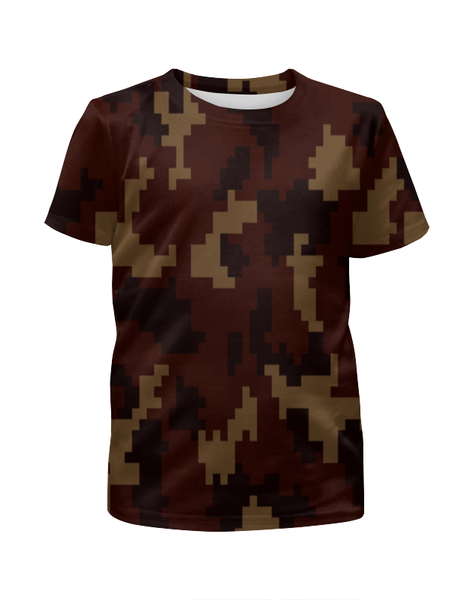 Заказать детскую футболку в Москве. Футболка с полной запечаткой для мальчиков camouflage brown от THE_NISE  - готовые дизайны и нанесение принтов.