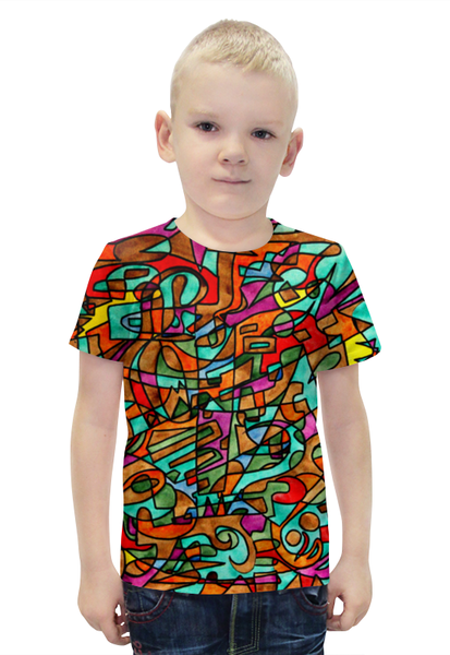 Заказать детскую футболку в Москве. Футболка с полной запечаткой для мальчиков 2EX/`12V от Vadim Koval - готовые дизайны и нанесение принтов.