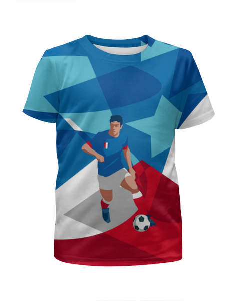 Заказать детскую футболку в Москве. Футболка с полной запечаткой для мальчиков Футбол    от T-shirt print  - готовые дизайны и нанесение принтов.