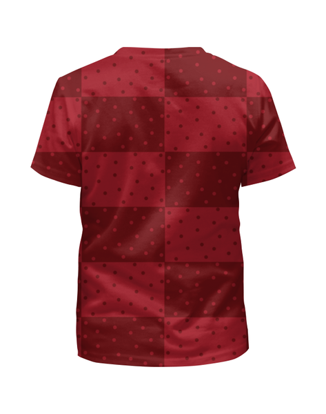 Заказать детскую футболку в Москве. Футболка с полной запечаткой для мальчиков Красный геометрический узор от valezar - готовые дизайны и нанесение принтов.
