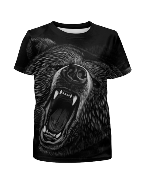 Заказать детскую футболку в Москве. Футболка с полной запечаткой для мальчиков Медведь от printik - готовые дизайны и нанесение принтов.