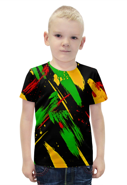 Заказать детскую футболку в Москве. Футболка с полной запечаткой для мальчиков Красочные пятна от THE_NISE  - готовые дизайны и нанесение принтов.