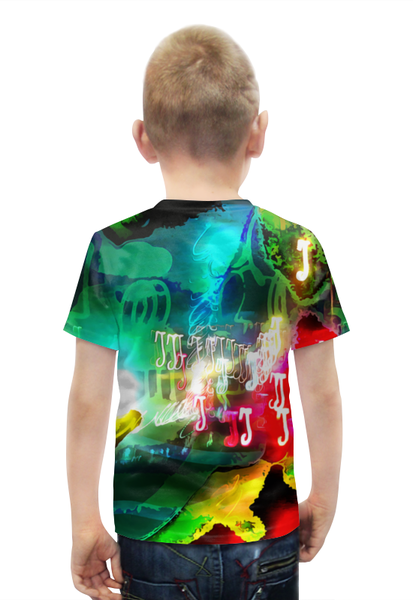Заказать детскую футболку в Москве. Футболка с полной запечаткой для мальчиков Abstract Raster 160 от Мастер Спектр - готовые дизайны и нанесение принтов.