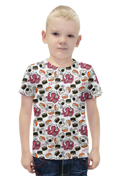 Заказать детскую футболку в Москве. Футболка с полной запечаткой для мальчиков Омномном от Евгения Маслова - готовые дизайны и нанесение принтов.