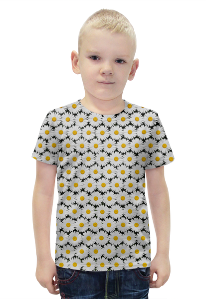 Заказать детскую футболку в Москве. Футболка с полной запечаткой для мальчиков Ромашки от bd-art  - готовые дизайны и нанесение принтов.