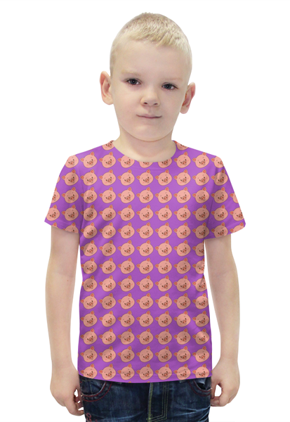 Заказать детскую футболку в Москве. Футболка с полной запечаткой для мальчиков Поросята  от T-shirt print  - готовые дизайны и нанесение принтов.