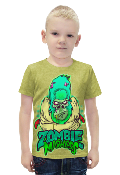 Заказать детскую футболку в Москве. Футболка с полной запечаткой для мальчиков Zombie Madness от Leichenwagen - готовые дизайны и нанесение принтов.