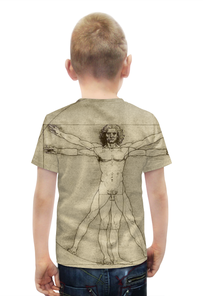 Заказать детскую футболку в Москве. Футболка с полной запечаткой для мальчиков Леонардо да Винчи от forvard - готовые дизайны и нанесение принтов.