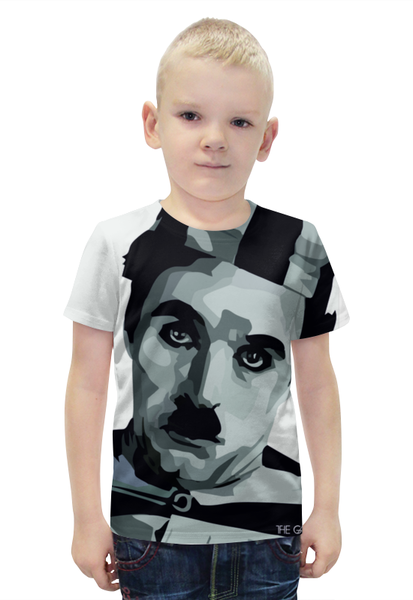 Заказать детскую футболку в Москве. Футболка с полной запечаткой для мальчиков Чарли Чаплин от thegallery - готовые дизайны и нанесение принтов.