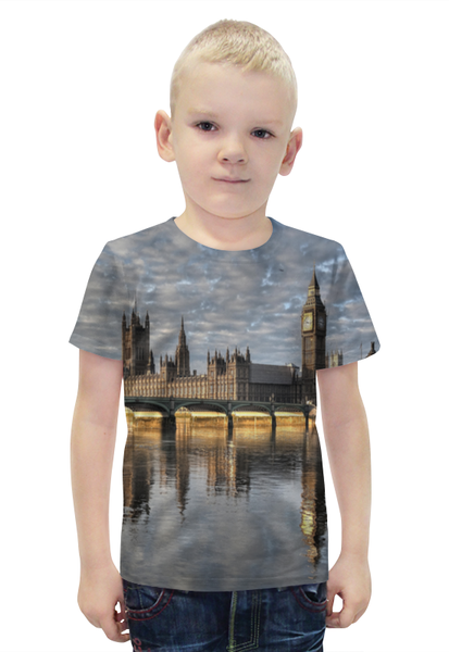 Заказать детскую футболку в Москве. Футболка с полной запечаткой для мальчиков Лондон от Виктор Гришин - готовые дизайны и нанесение принтов.