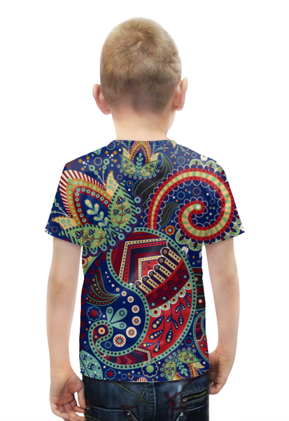 Заказать детскую футболку в Москве. Футболка с полной запечаткой для мальчиков Орнамент от Amerikanka - готовые дизайны и нанесение принтов.