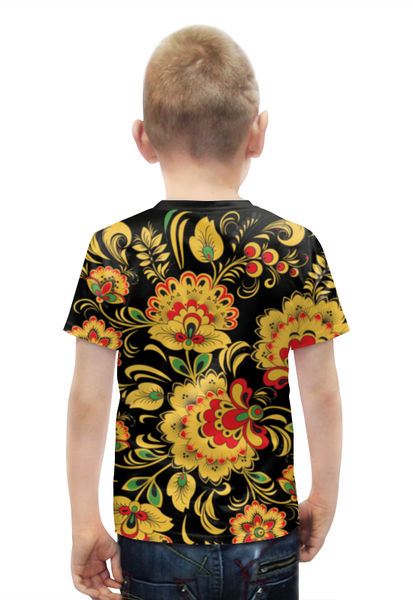 Заказать детскую футболку в Москве. Футболка с полной запечаткой для мальчиков Хохлома от Анна Веснушка - готовые дизайны и нанесение принтов.