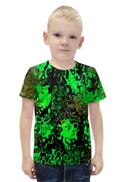 Заказать детскую футболку в Москве. Футболка с полной запечаткой для мальчиков Серо-зеленый от THE_NISE  - готовые дизайны и нанесение принтов.