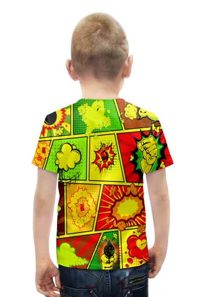 Заказать детскую футболку в Москве. Футболка с полной запечаткой для мальчиков Взрыв от THE_NISE  - готовые дизайны и нанесение принтов.